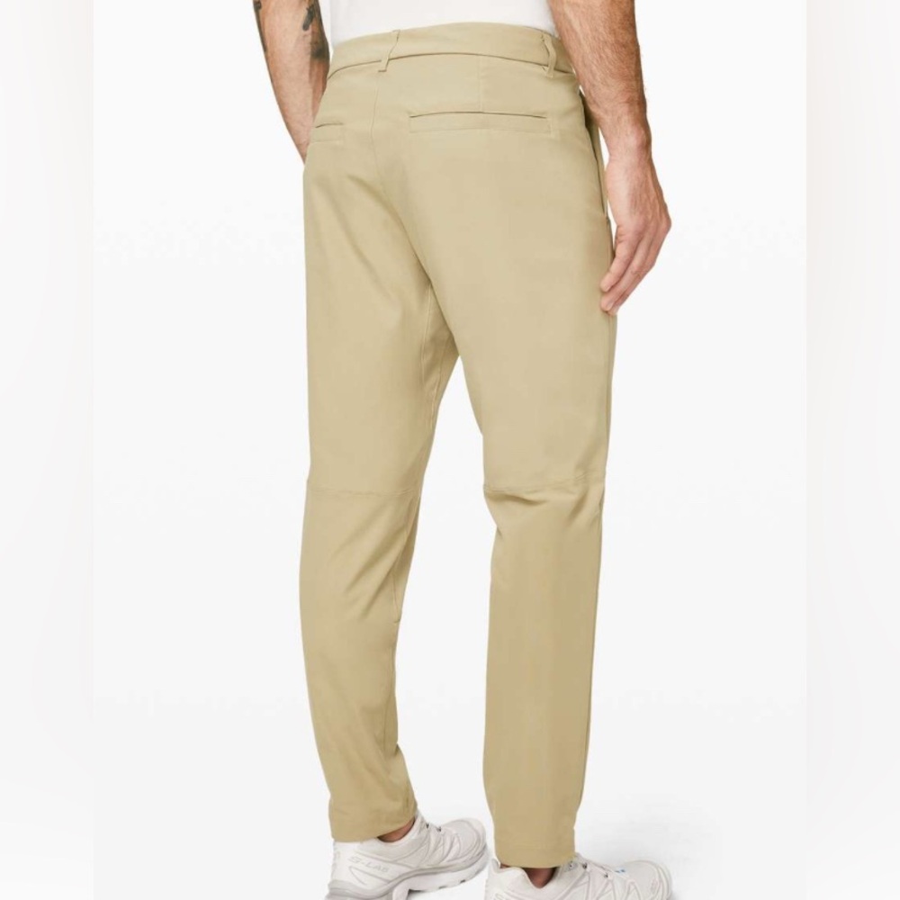 Lululemon Men's Commission Pant Slim Tan Pants-(Paint Splatter)